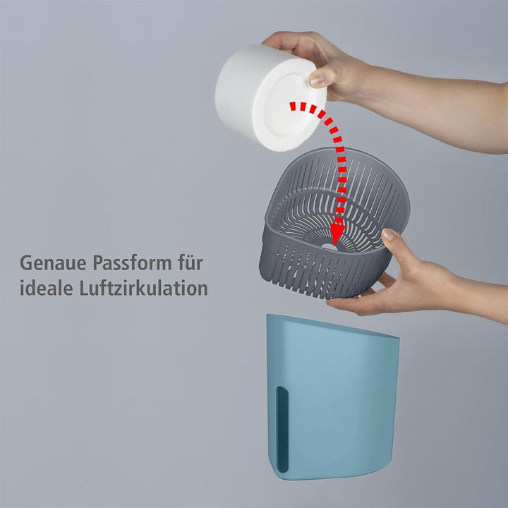WENKO Raumentfeuchter Drop, nachfüllbarer Luftentfeuchter, reduziert Schimmel & Gerüche, 1 kg Granul