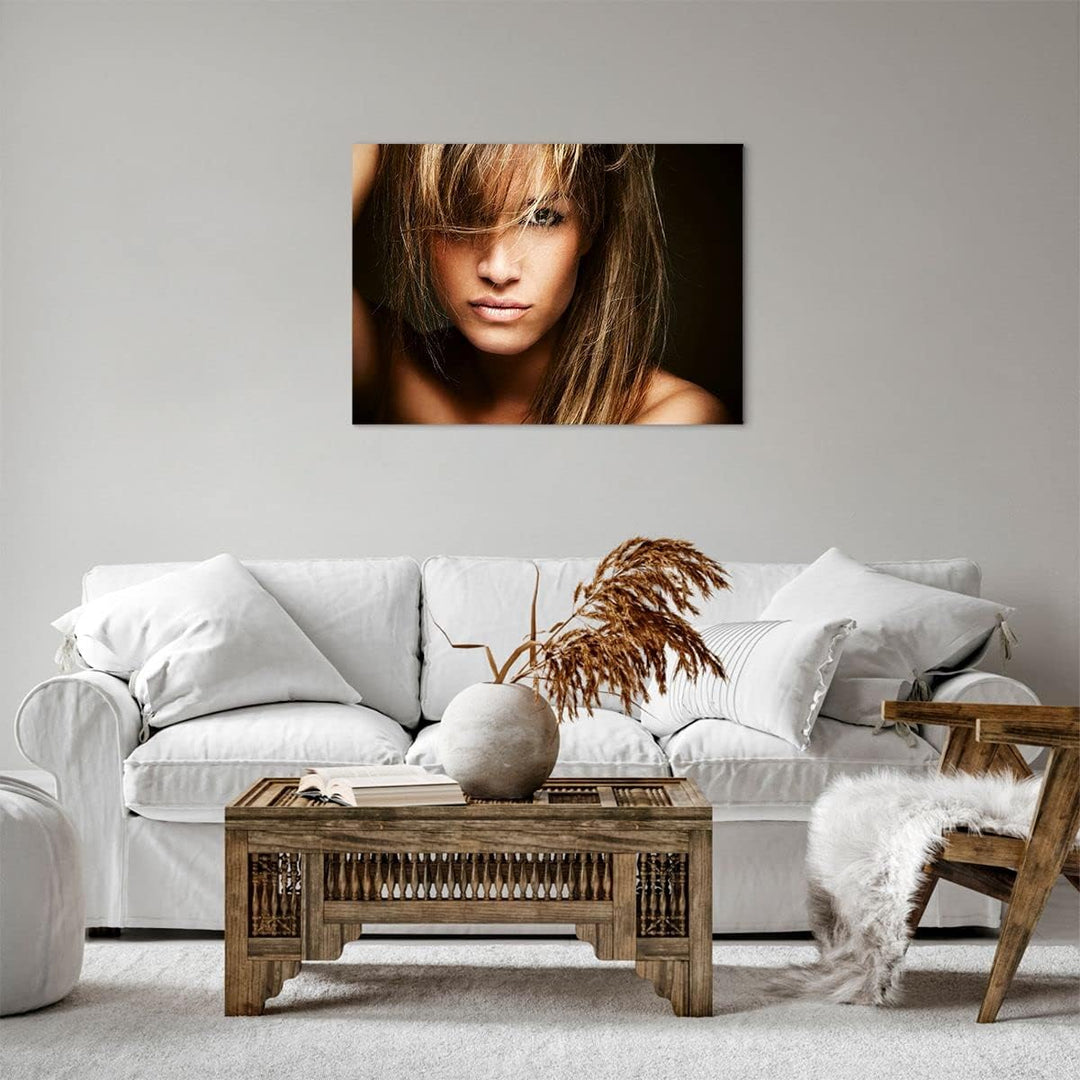 Bilder auf Leinwand Weiblich mode modell nackt Leinwandbild 70x50cm Wandbilder Dekoration Wohnzimmer