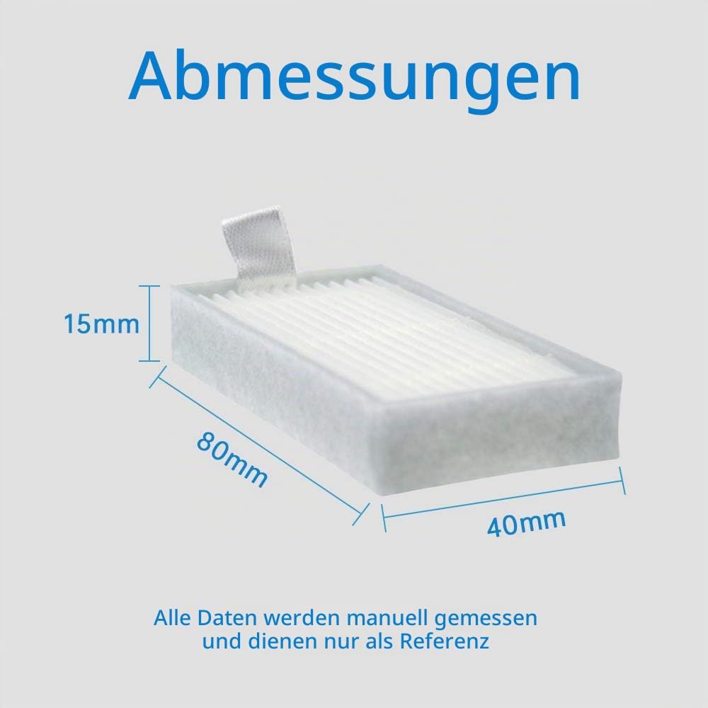 WuYan 20 Stück Hepa-Filter für Ilife Staubsauger, Ersatzfilter für Ilife v3 v3s v3s pro v5 v5s v5s p