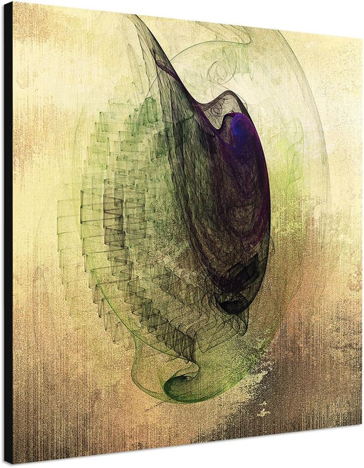 Paul Sinus Art Pforte der Sinne - Abstrakt306_60x60cm Bild auf Leinwand Abstraktes Motiv quadratisch