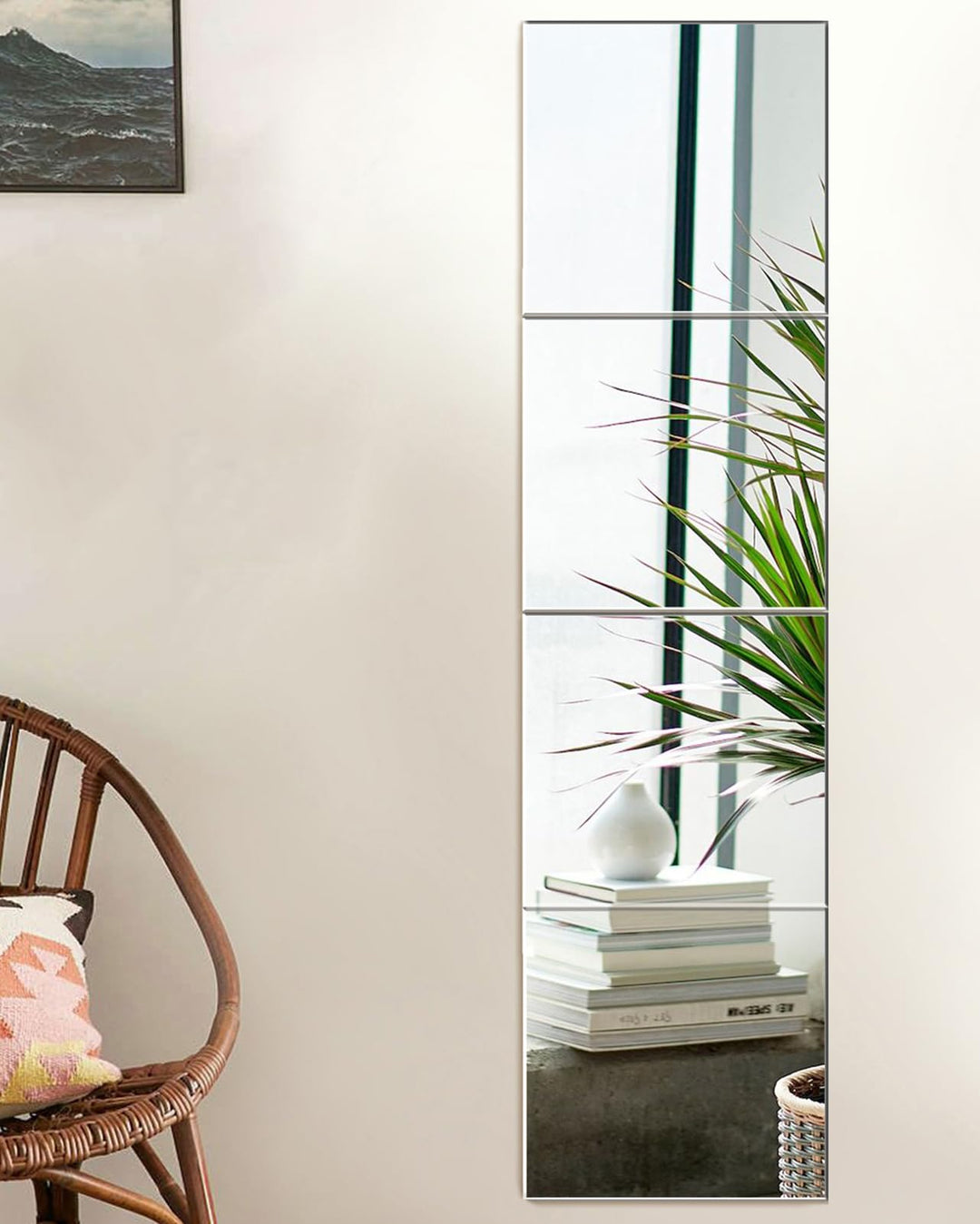 Selbstklebende Fliesenspiegel Wandspiegel Spiegelfliesen Selbstklebend HD Glas Spiegel Wandaufkleber