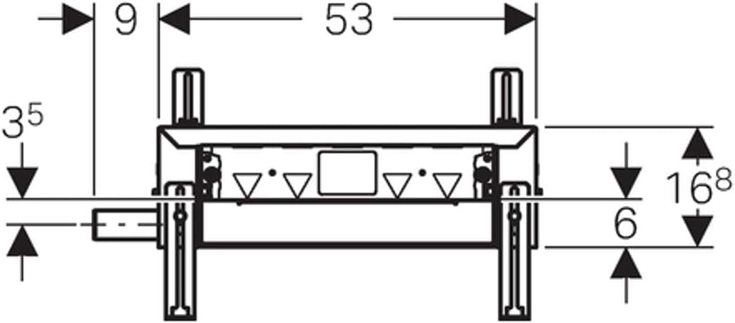 Geberit Kombifix mit Keilrahmen 457,536,00.1-siphon Wand-Dusche Höhe: 20 cm D40