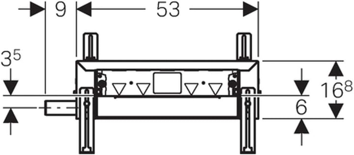 Geberit Kombifix mit Keilrahmen 457,536,00.1-siphon Wand-Dusche Höhe: 20 cm D40