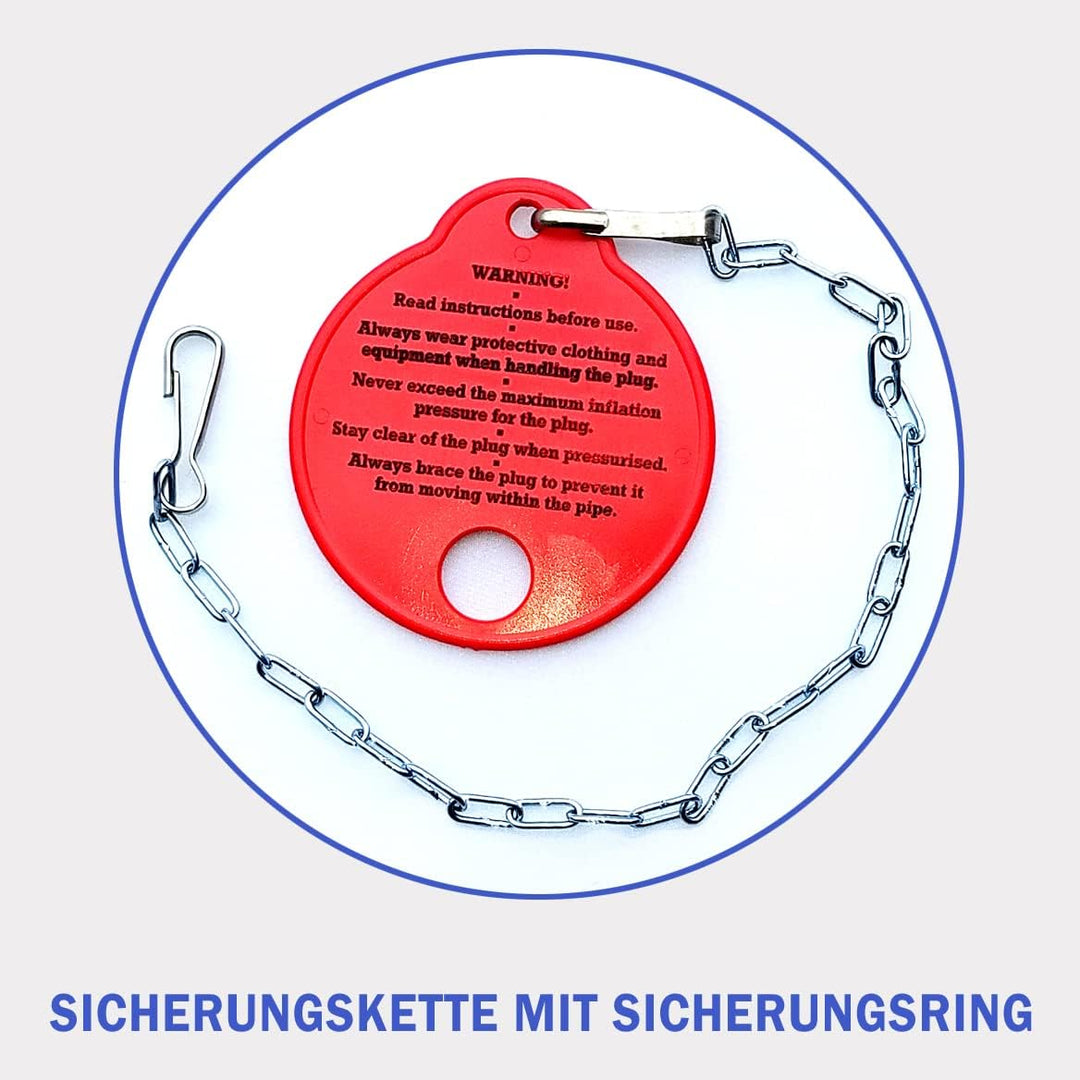 SAVA Absperrblase, Typ Plugy Z4-6 für DN 100-150 mm Rohre mit 1-5m Druckluftschlauch, Rohrverschluss