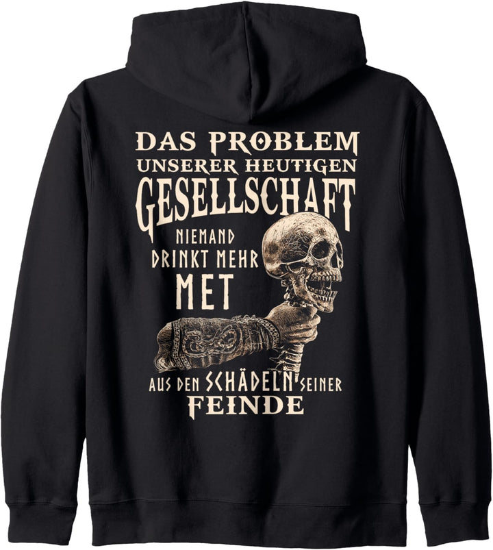 Schädel der Feinde Nordische Mythologie - Urnes -Skull - V3 Kapuzenjacke