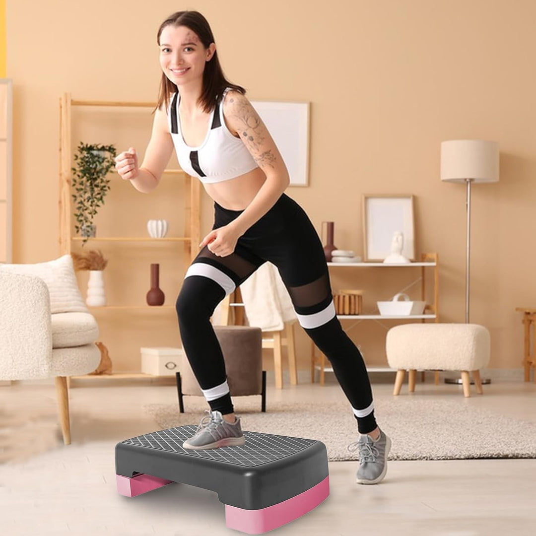 Fitness Stepper Für Zuhause, Aerobic Steppbrett 45 Cm, Grosse Hebeplattform Mit Rutschfestem, Spezie