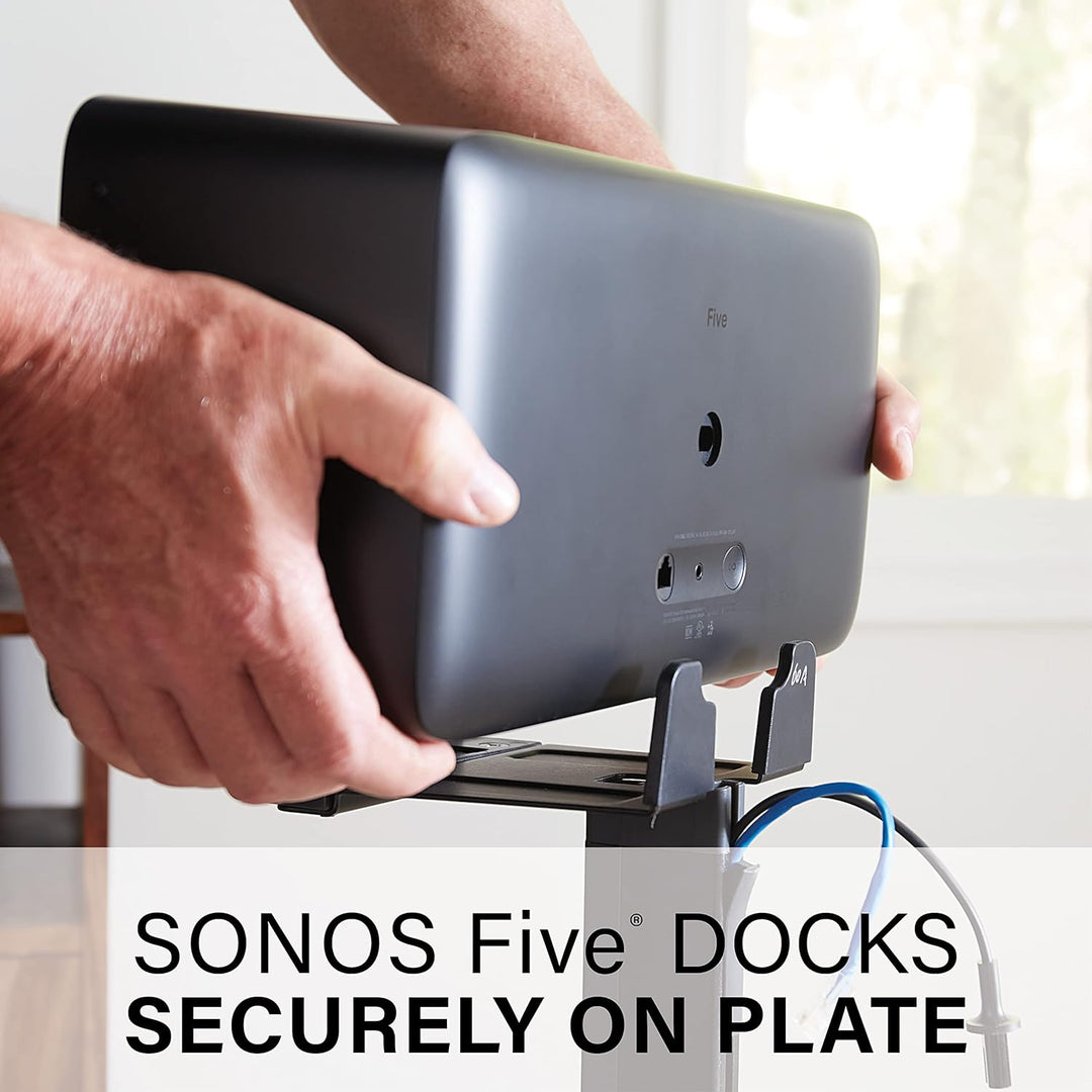 Sanus Kabelloser Lautsprecherständer für Sonos Five und Sonos Play:5 – Audio-Verbesserungsdesign für