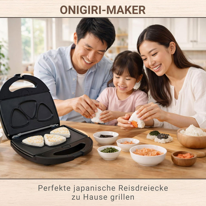 Syntrox Germany Onigiri Maker dreieckige japanische Grill Reisbälle Chefmaker SM-1300W Rice mit hera