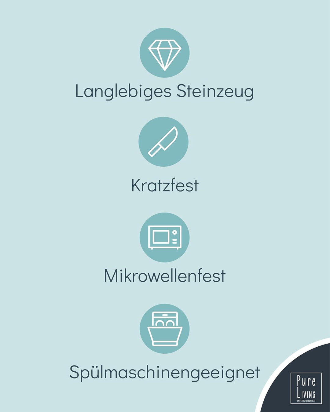 Steingut Suppenteller 6 Pers. Rustic Hochwertiges Landhausstil TEST SEHR GUT Tiefe Teller Set - Krat