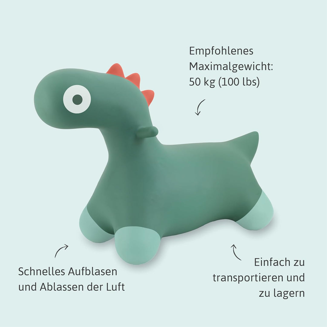Quut Hoppi Dino Springen – Aufblasbares Gartenspielzeug für Kinder – Robustes Spielzeug für Draussen