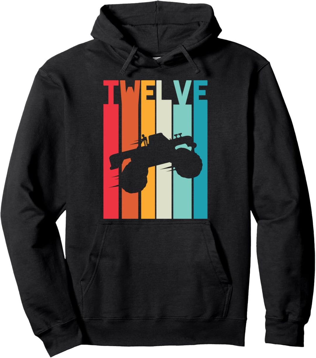 12. Geburtstag Cooles Monster Truck 12 Jahre Jungen Mädchen Pullover Hoodie