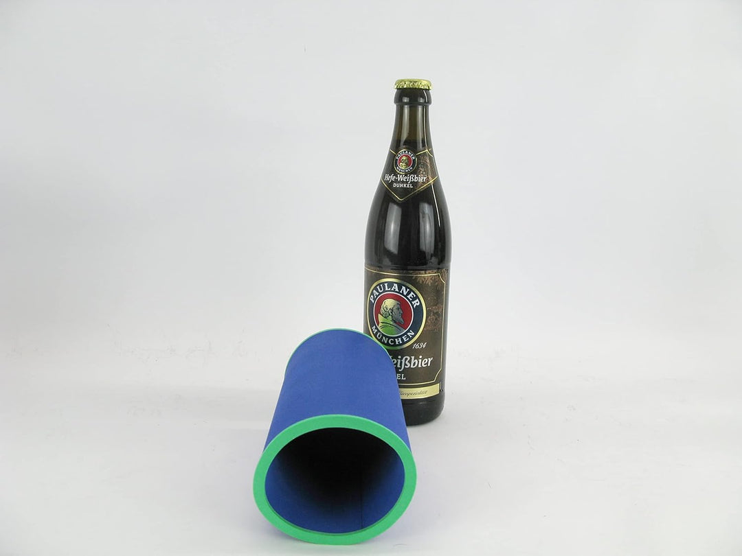 4er Set Blaue Getränkekühler 0,5l Flasche - Bierkühler - Neoprenkühler - passgenau ~Flaschenkühler~