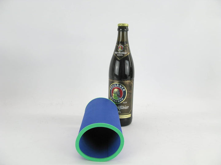 4er Set Blaue Getränkekühler 0,5l Flasche - Bierkühler - Neoprenkühler - passgenau ~Flaschenkühler~