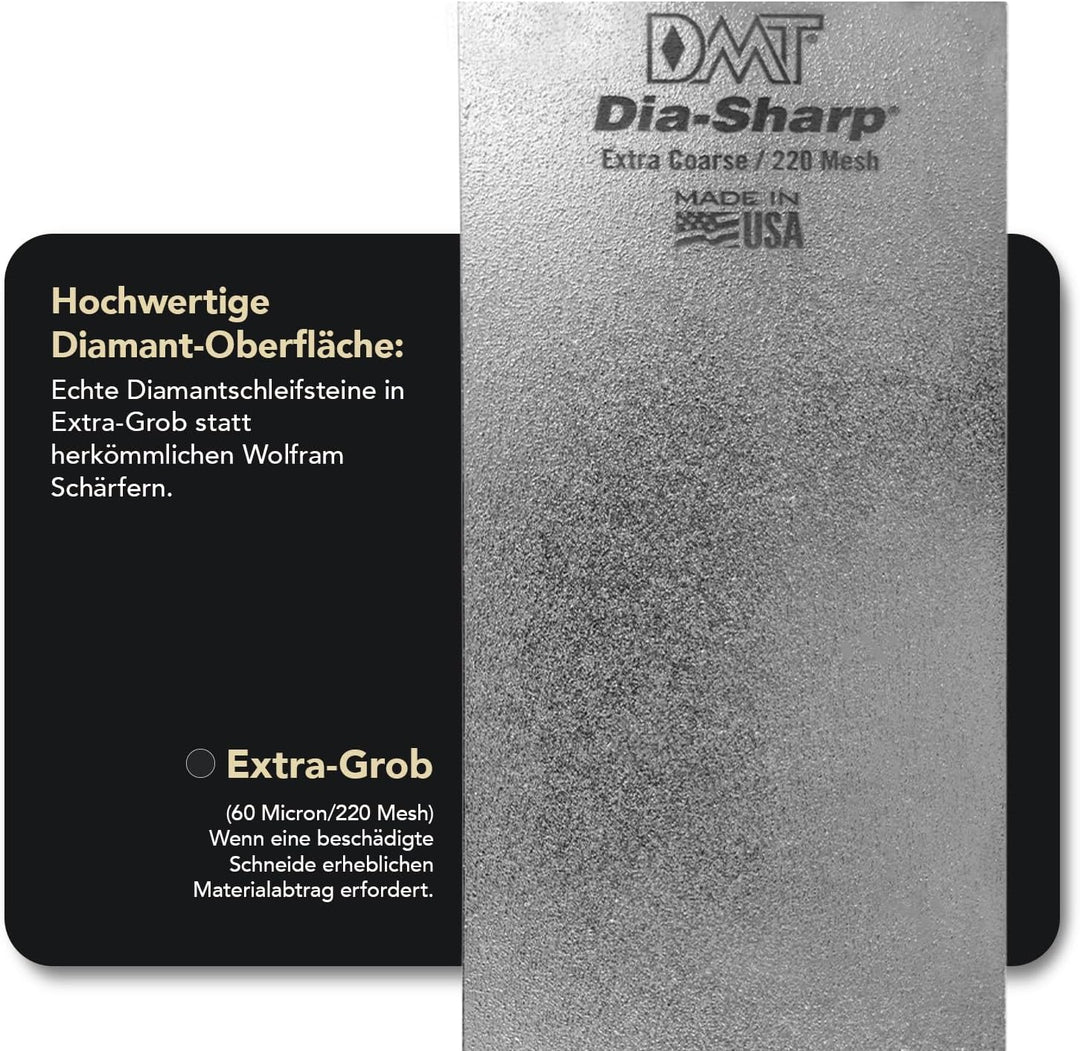 DMT Dia-Sharp Schärfblock, durchgehende Diamantbeschichtung, extra-grob, 20,3 cm / 8 Zoll, D8X
