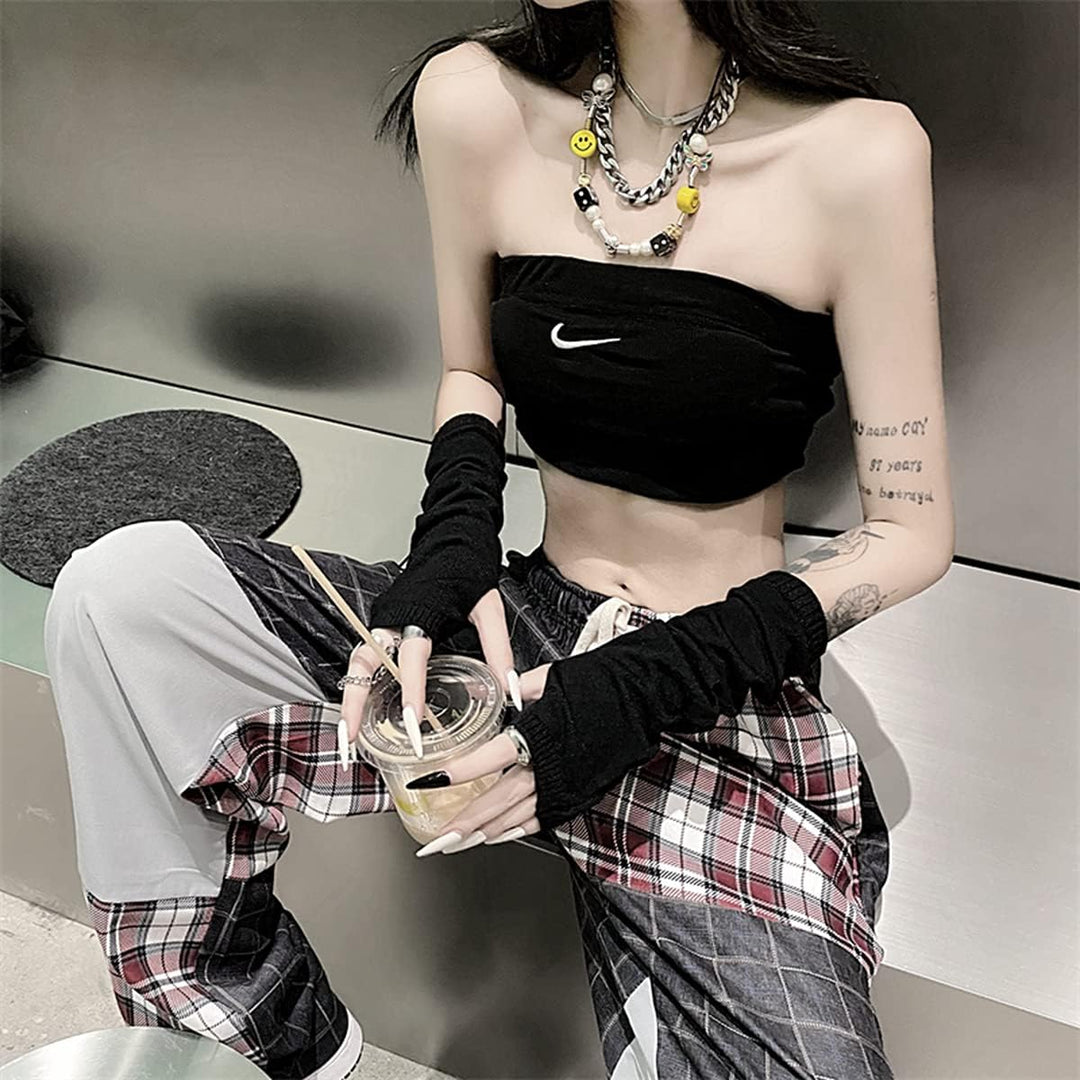 Skateboard Frog Frauen Handschuhe Goth Arm Ärmel Cool Black Moon Cross Printed Hip Hop Armstulpen So