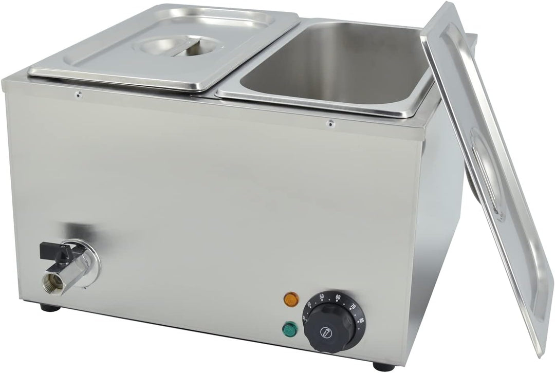 Professioneller elektrischer Buffetwärmer aus Edelstahl mit 2 Tabletts