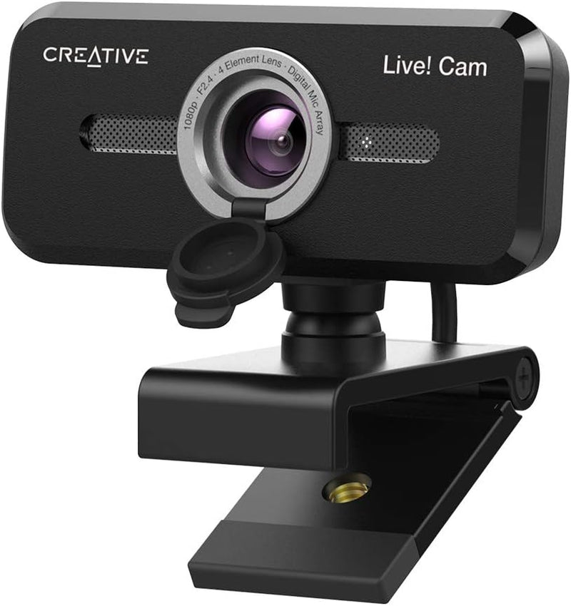 Creative Live! Cam Sync 1080p V2 Full HD-Weitwinkel-USB-Webcam mit automatischer Stummschaltung und