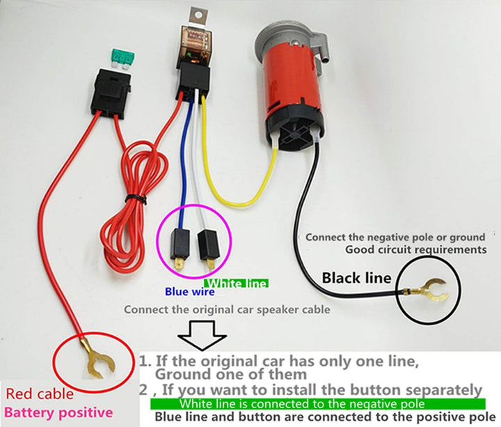 YIYIDA Hupe autohupe 135DB Lautsprecher doppel Trompeten Hupe lufthupe hohem bass und Kompressor-luf
