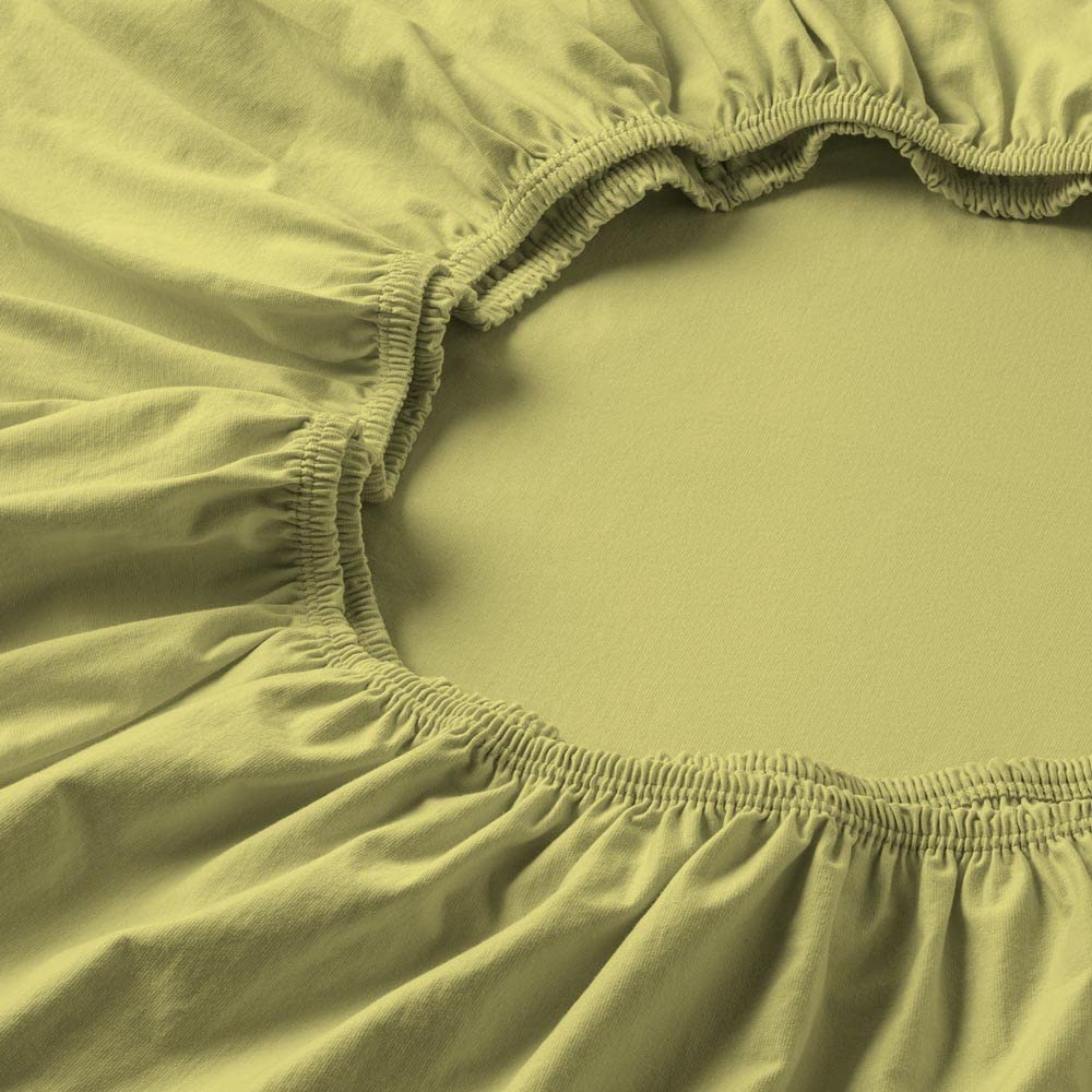 ESTELLA Spannbetttuch Feinjersey | Lind | 100x220 cm | passend für Matratzen 100 cm (Breite) x 220 c
