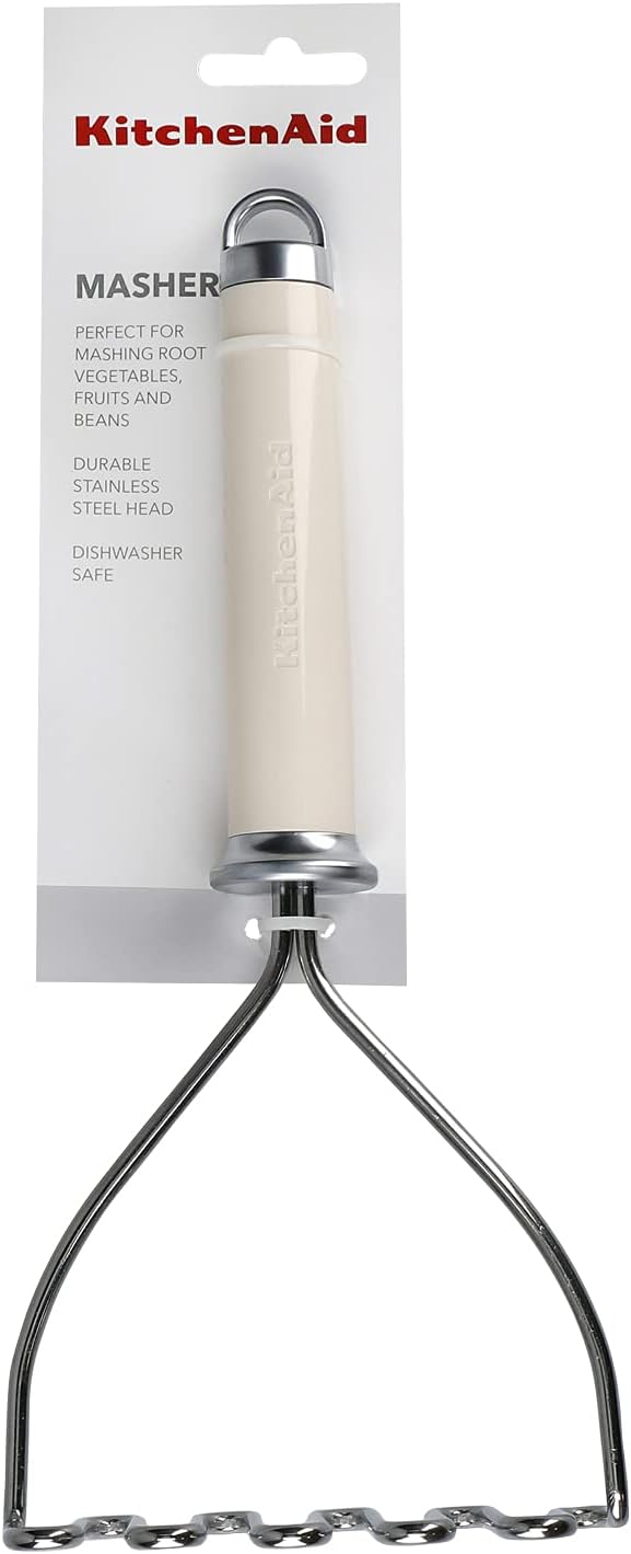 KitchenAid Kartoffelstampfer, Küchenutensil aus Edelstahl – Almond Creme Mandelcreme, Mandelcreme