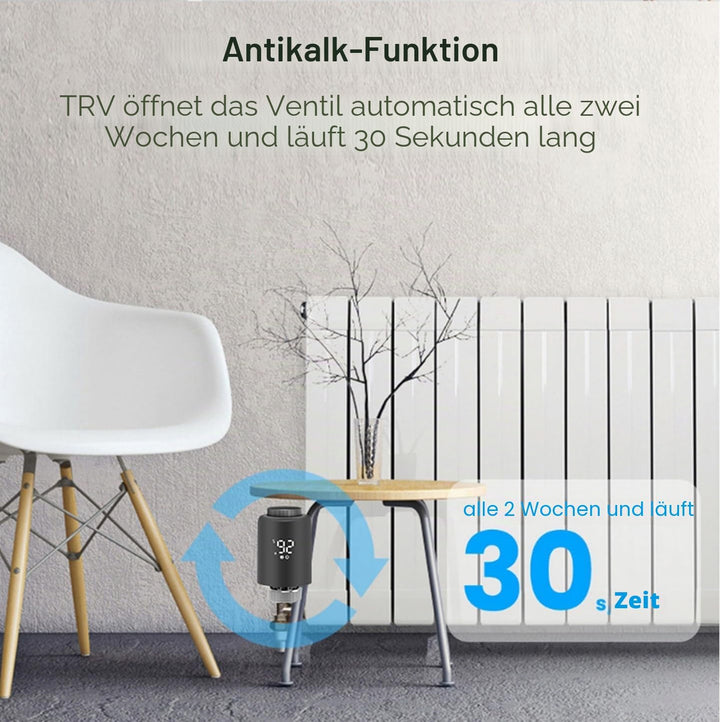 SENCKIT Smart Thermostat Heizkörperventil Programmierbares Thermostatventil, Zigbee Thermostat zur T