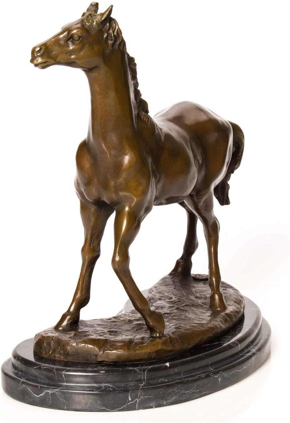 aubaho Bronzeskulptur Pferd 6kg Bronze Statue 32cm Skulptur Figur Antik-Stil Horse