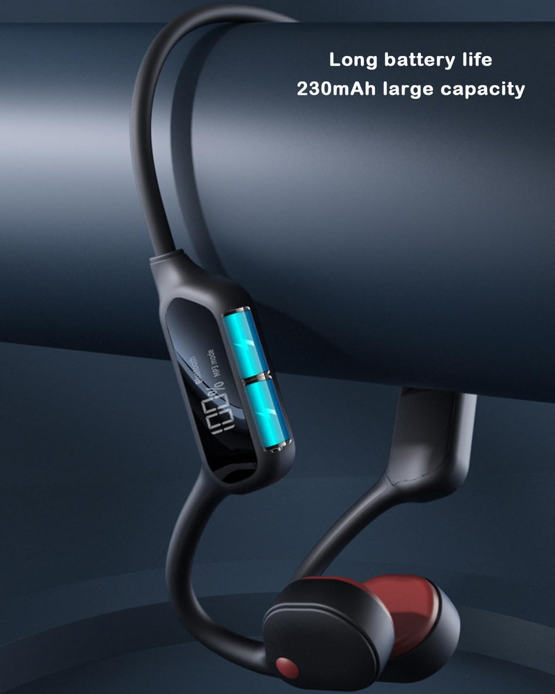 fesoklaf Knochenschall Kopfhörer, 32GB Speicher, Schwimmen IPX8, MP3 Sport, Kabellos Bluetooth 5.3,