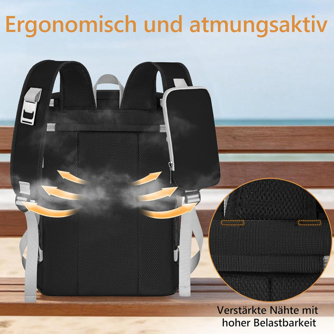 OUUTMEE Kühlrucksack, 21L Picknicktasche mit Kühlfach, Isoliert Kühltasche für Bier, Doppellagig Aus