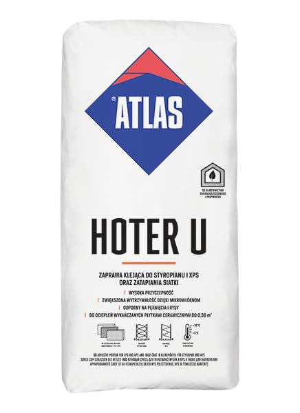 HOTER U Atlas Klebe und Armierungsmörtel für Styropor EPS XPS 2 in 1 Grau