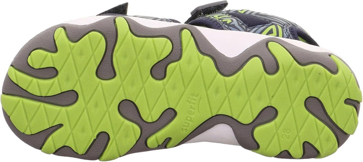 Superfit Jungen Mike 3.0 Sandale 25 EU Weit Blau Hellgrün 8040, 25 EU Weit Blau Hellgr&#xFC;n 8040