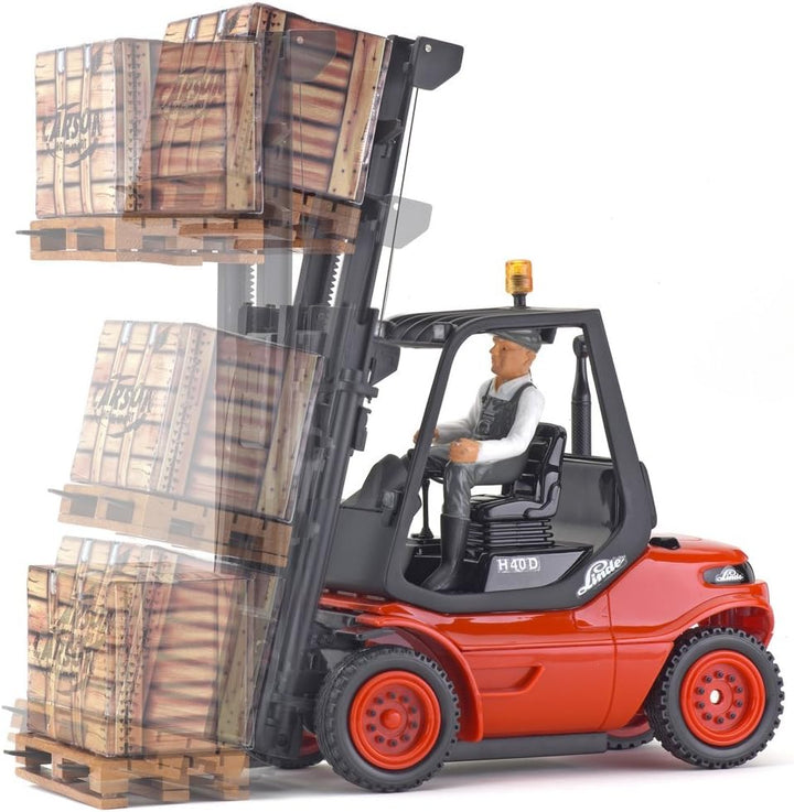 CARSON 500907093 - 1:14 Gabelstapler Linde 2.4G 100% RTR, Ferngesteuertes Fahrzeug, Nutzfahrzeug, Ma