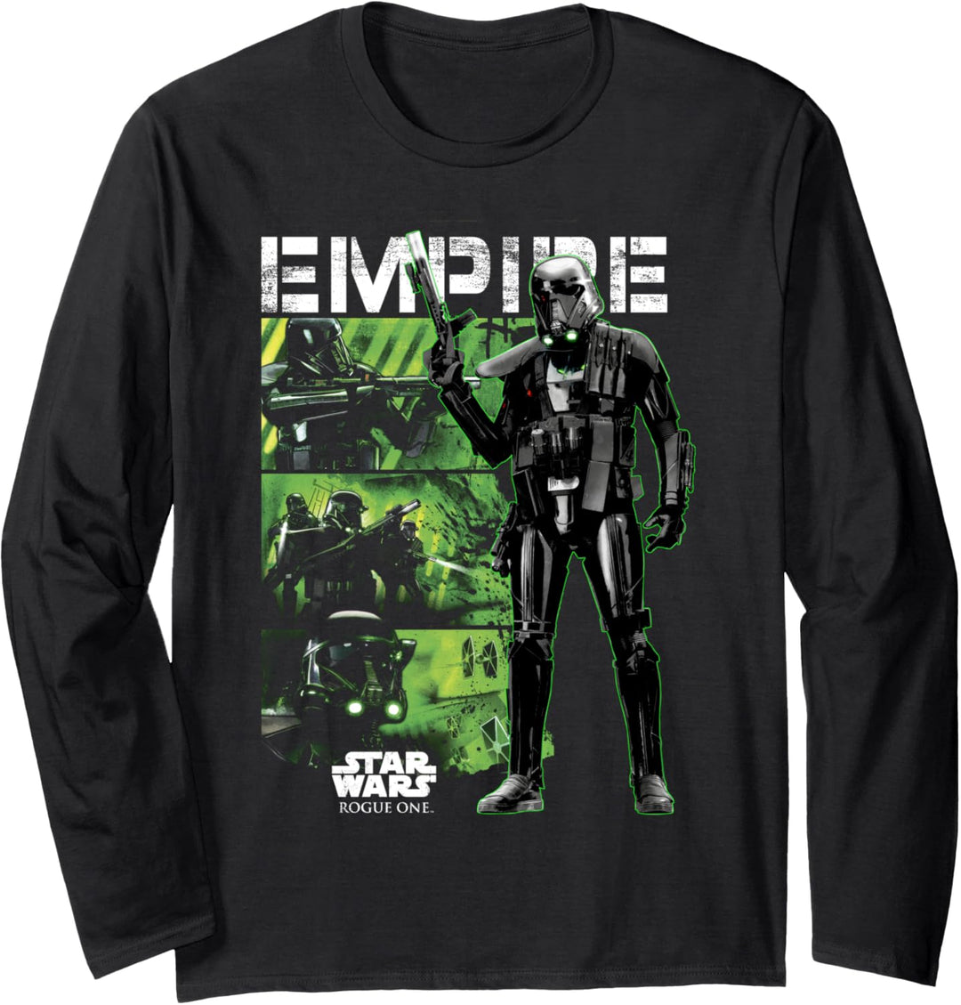 Star Wars Rogue One Death Trooper Panel Pose Langarmshirt
