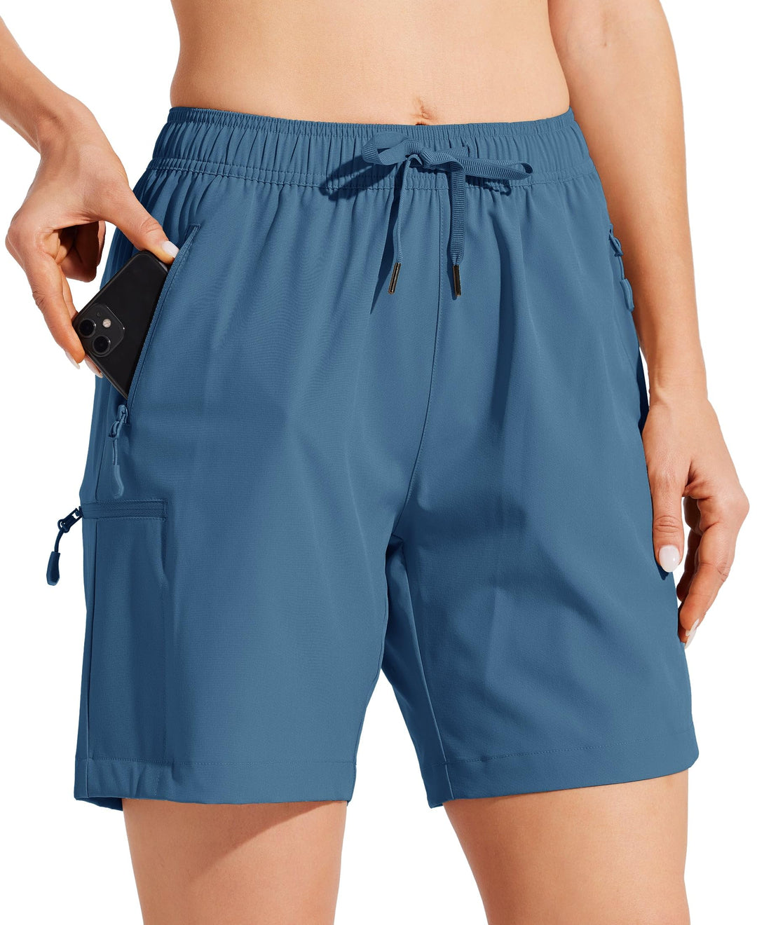 WILLIT Damen Cargo Shorts schnelltrocknend Wandern aktiv Shorts leichte Sport Sommer Shorts mit Tasc