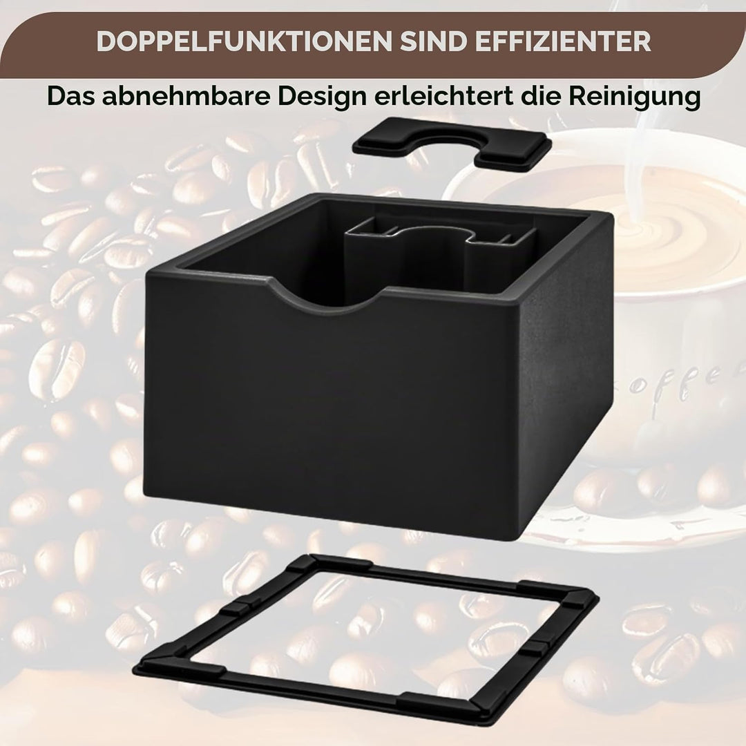 Abklopfbehälter für Siebträger, Abschlagbehälter für Siebträger und Kaffeesatz, Siebträger Abklopfbe