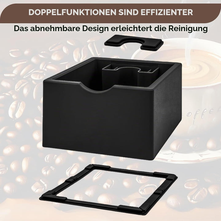Abklopfbehälter für Siebträger, Abschlagbehälter für Siebträger und Kaffeesatz, Siebträger Abklopfbe