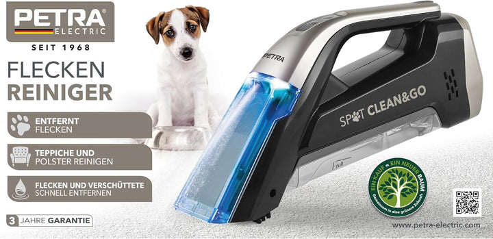 Petra PF01624VDE Spot Clean Handstaubsauger – kabelloser Akku mit 7,4V mAh, Nass-Staubsauger für sch