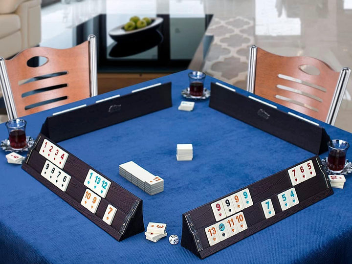 semus Premium Holz Rummy/Okey mit Melamin Steine Ahsap Okey Takimi/Dunkel