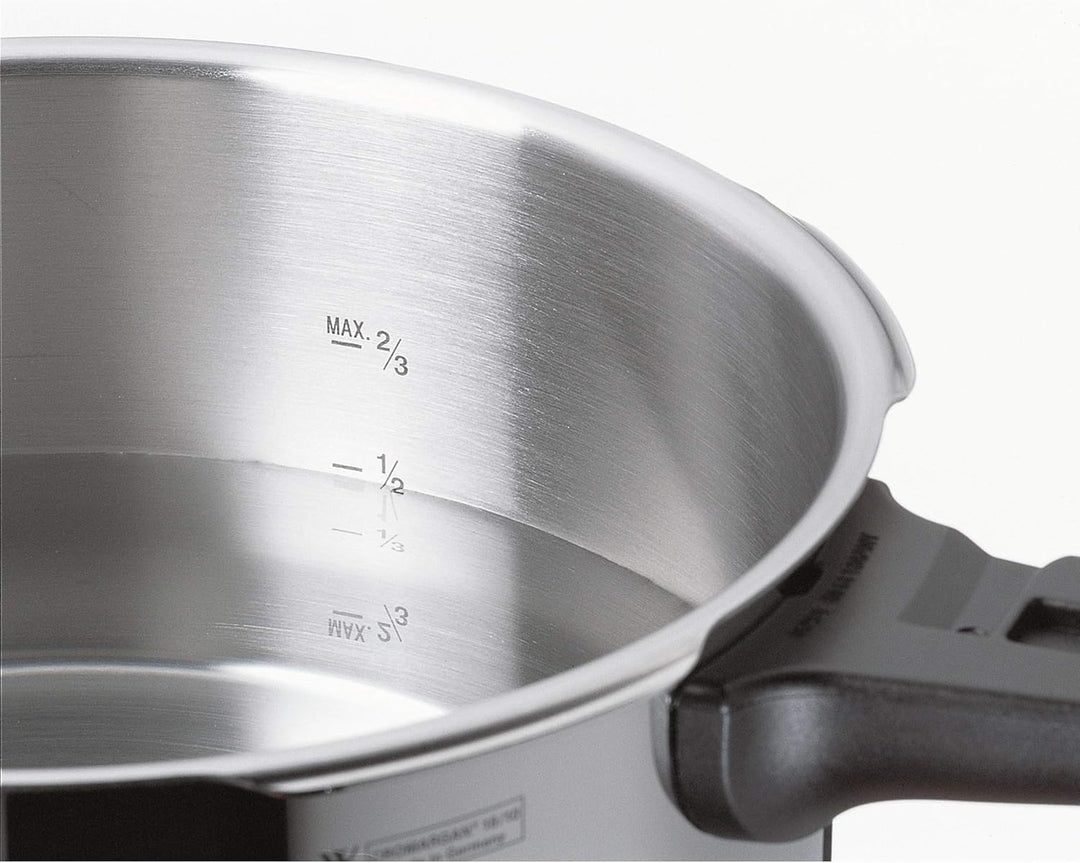 WMF Perfect Plus Schnellkochtopf-Unterteil Induktion 6,5l, Dampfkochtopf ohne Deckel, Cromargan Edel