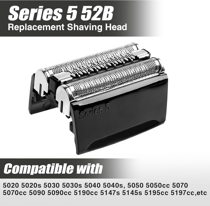 2 Stück Ersatz-Scherkopf Kompatibel mit Series 5, 52B Rasierköpfe Ersatzklingen Klingen Rasierkopf f