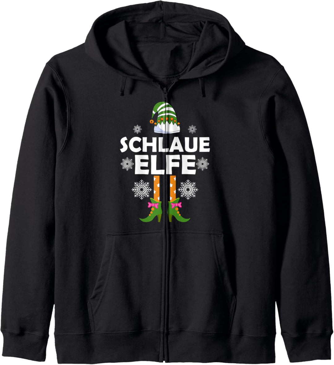 Schlaue Elfe Familien Weihnachts Outfit Weihnachtself Kapuzenjacke