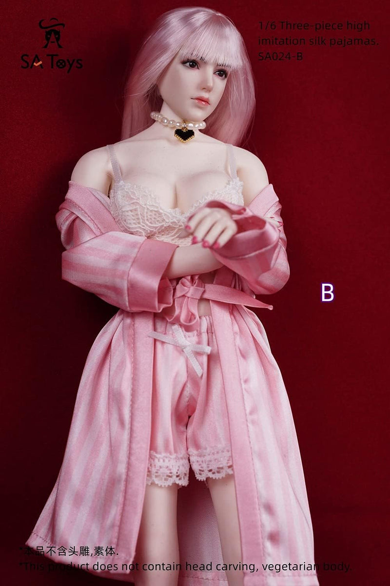 OBEST 1/6 Ma?stab Puppenkleidung, Robe + BH + kurz, Outfit Kost¨¹m f¨¹r 30,5 cm gro?e weibliche Acti