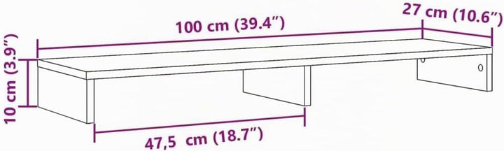 vidaXL Monitorständer, Unterbau Bildschirm Laptop Ständer, Tisch Erhöhung für PC Monitor Drucker, Bi