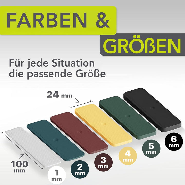 INNONEXXT® Premium Verglasungsklötze | 24 x 100 mm, 600 Stück | Made in Germany | Unterlegplatten, A