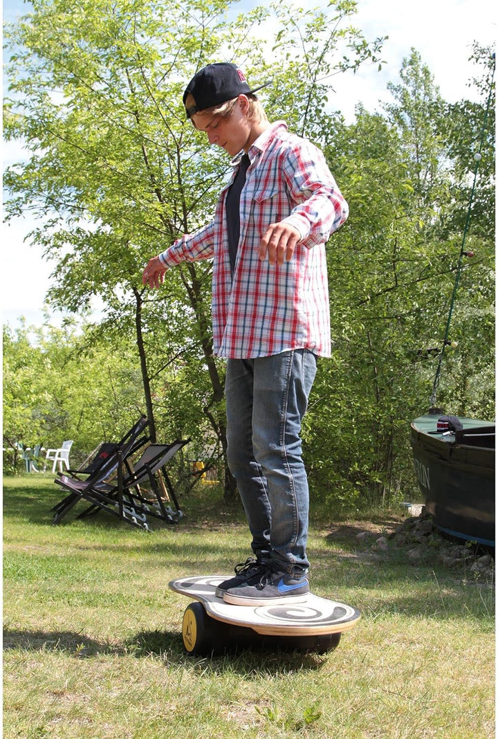 RollerBone 1.0 Pro Set + Softpad – Balance Board & Balance Trainer für Fitnesstraining