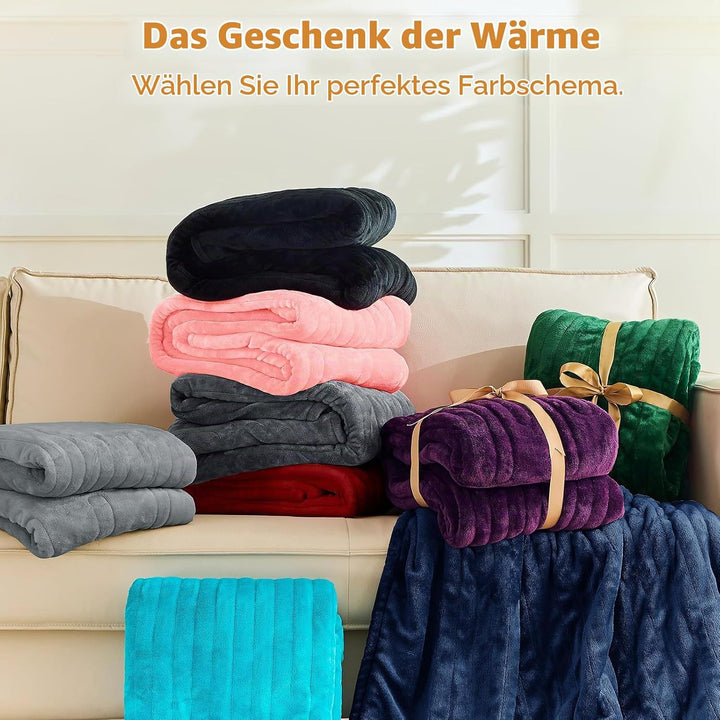 BOMOVA Heizdecke Wärmedecke mit Abschaltautomatik,Kuscheldecke flauschig Weihnachten,10 Heizstufen &amp;