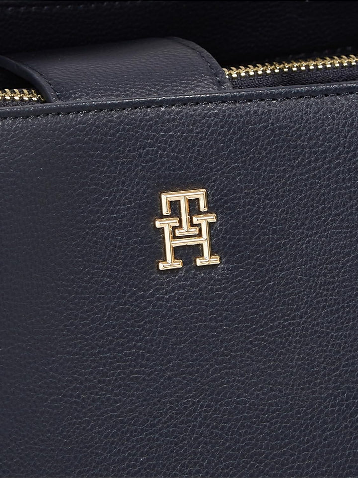 Tommy Hilfiger Damen Satchel Tasche Essential Satchel Corp Crossbody, Mehrfarbig (Space Blue), Onesi