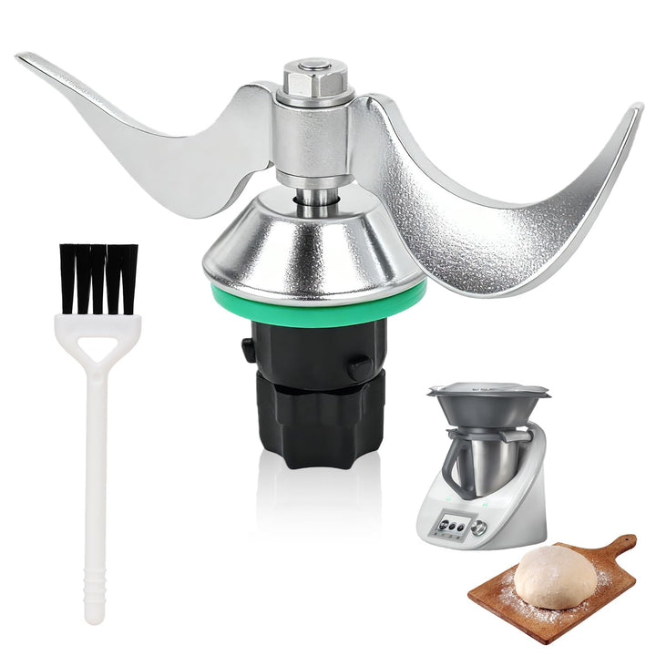 Teigmesser für Thermomix TM6 TM5, Edelstahl Hörnchenmesser & Reinigungsbürste, Ersatzteile Kompatibe