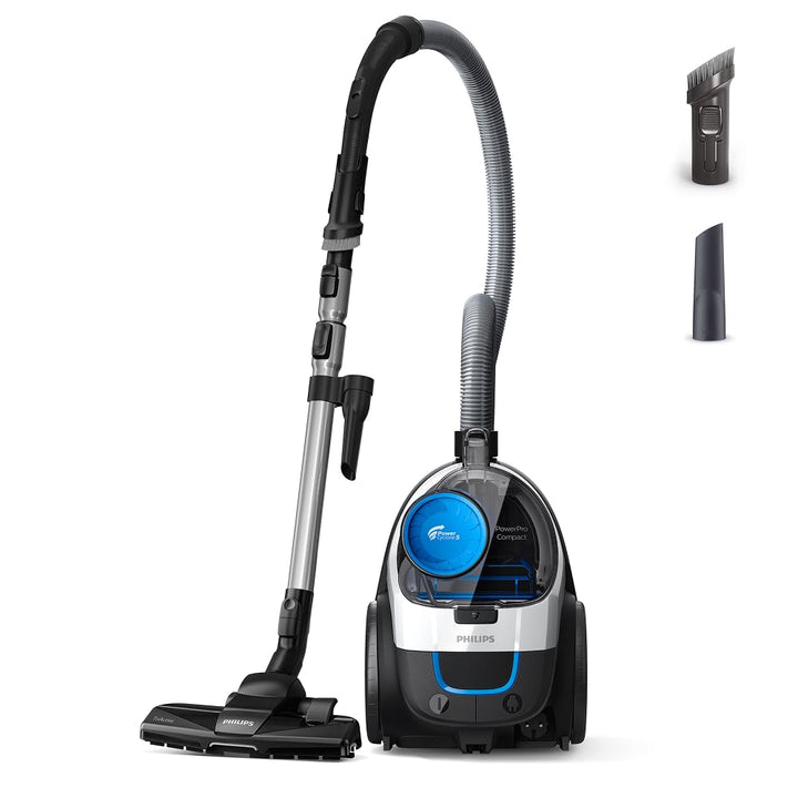 Philips PowerPro Compact Series 3000 Beutelloser Staubsauger – 900 W, Bodenstaubsauger mit HEPA-Filt