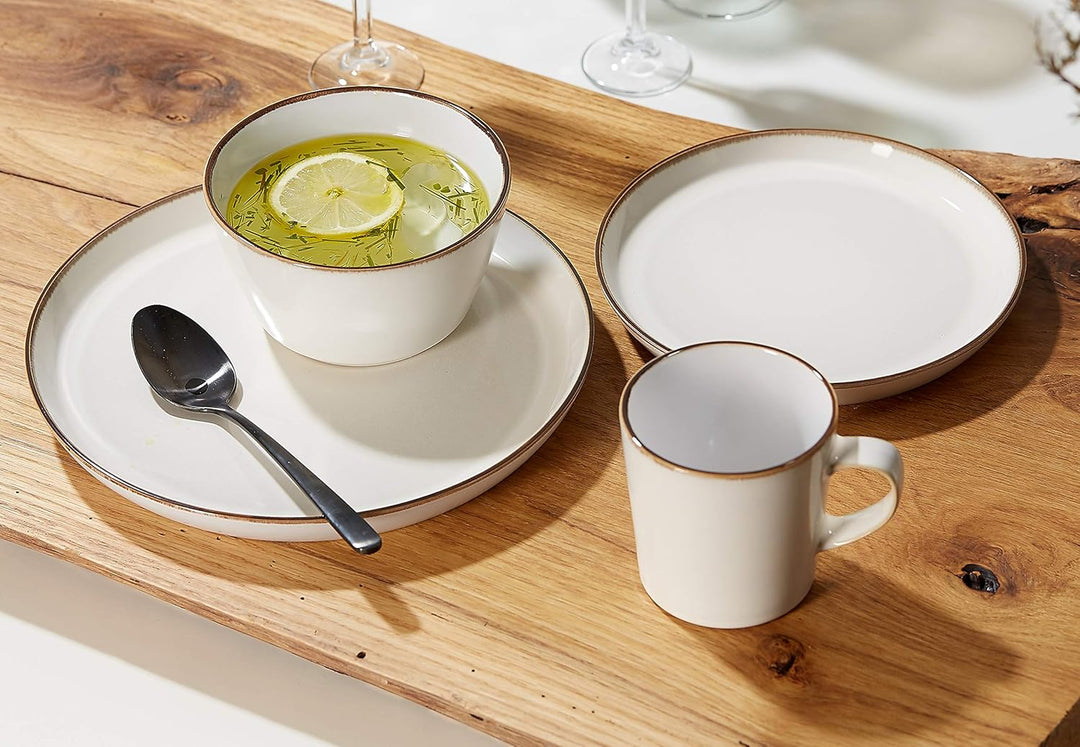 Ritzenhoff & Breker, Keramik, Kaffeebecher-Set Visby, 6-teilig, je 400 ml, Weiss Kaffeebecher Weiss,
