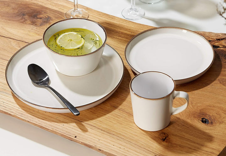 Ritzenhoff & Breker, Keramik, Kaffeebecher-Set Visby, 6-teilig, je 400 ml, Weiss Kaffeebecher Weiss,